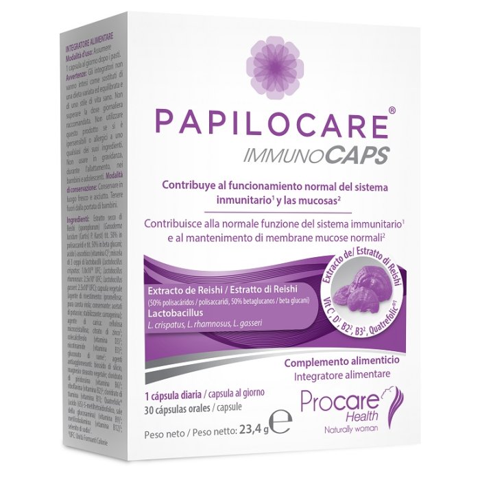 Papilocare Immunocaps - Integratore Alimentare per il Sistema Immunitario 30 capsule 