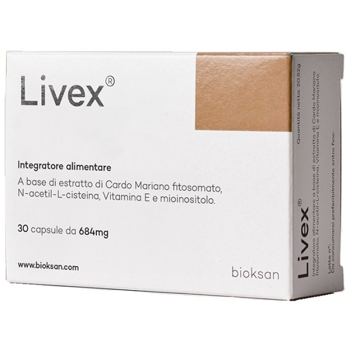 LIVEK Integratore Fegato e Depurazione 30 Capsule cps Supporto Funzione Epatica e Digestiva