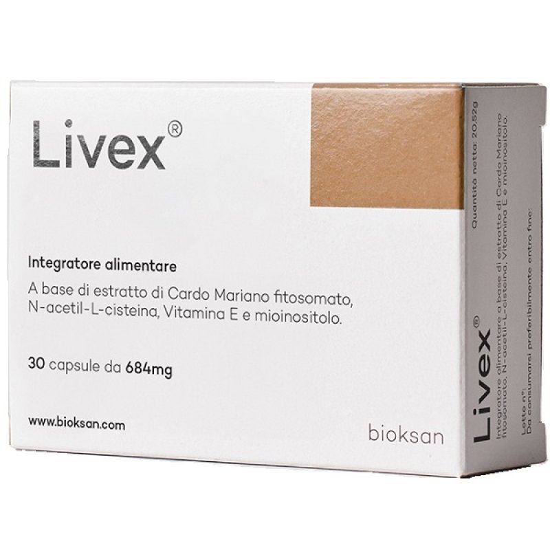 LIVEK Integratore Fegato e Depurazione 30 Capsule cps Supporto Funzione Epatica e Digestiva