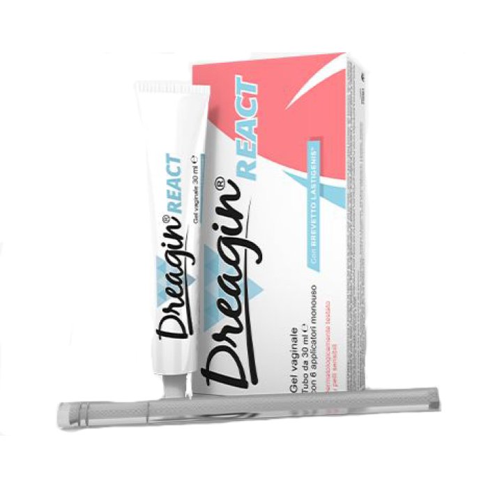 Dreagin React Gel Vaginale Intimo 30 ml con Applicatore Dispositivo Medico Lenitivo Lubrificante