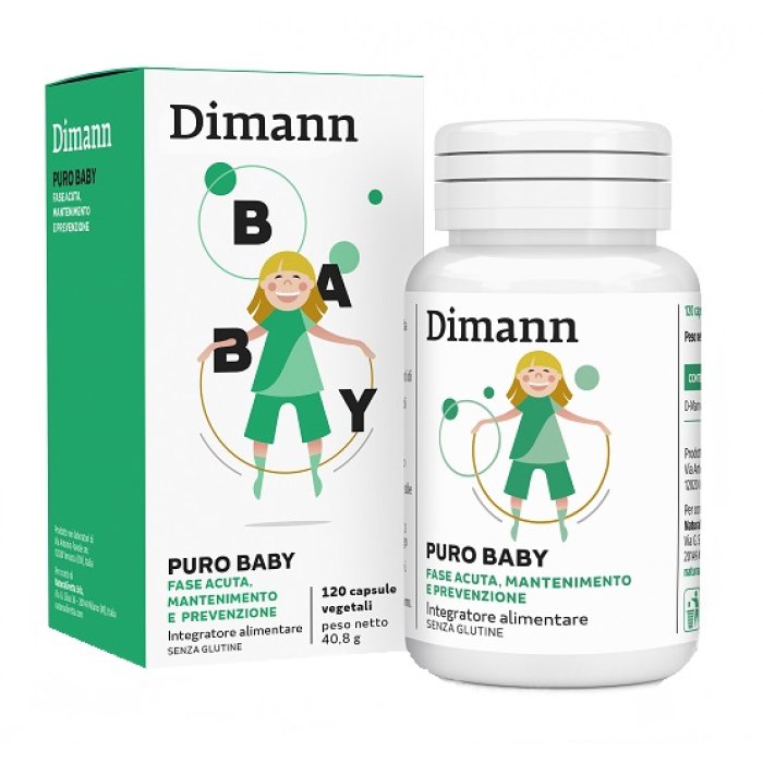 Dimann Puro Baby 120 Capsule – Integratore a Base di D‑Mannosio Puro per Bambini per il Benessere delle Vie Urinarie