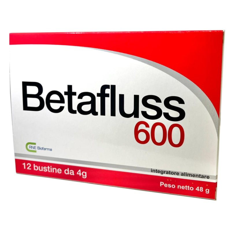 Betafluss 600 integratore alimentare in bustine — confezione da 12 bustine da 4 g