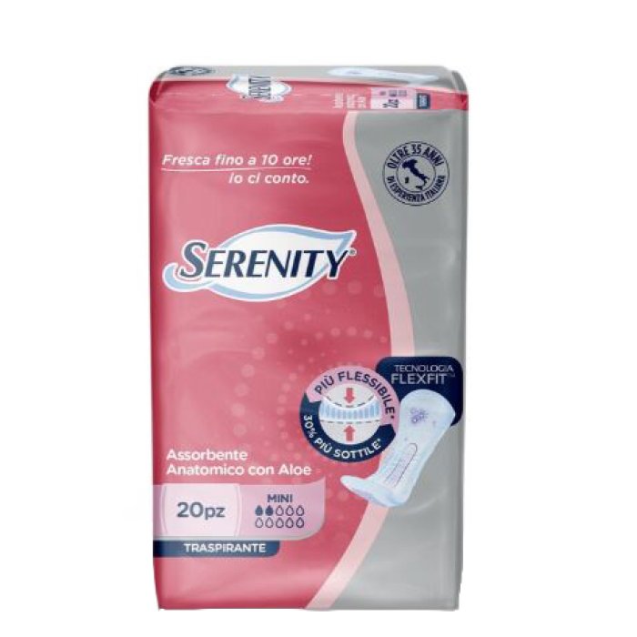 Serenity Assorbente Anatomico Con Aloe Flexit Mini 20 Pezzi