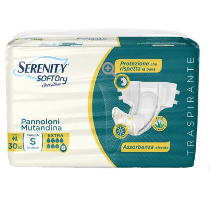 Serenity Soft Dry Sensitive Extra Pannoloni Mutandina Taglia L 30 Pezzi