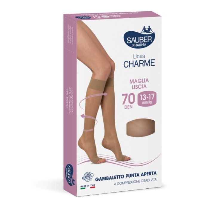 Sauber Gambaletto 70 Denari a Compressione Graduata Donna Colore Beige Taglia 3