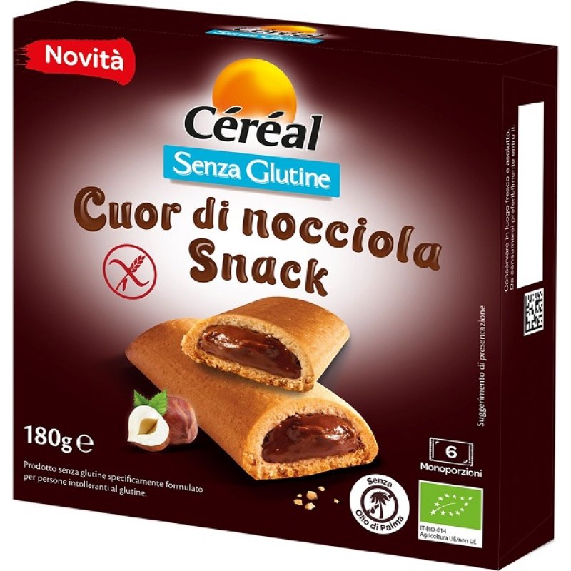 Céréal Cuor di nocciola biscotti biologici senza glutine – confezione da 180 g