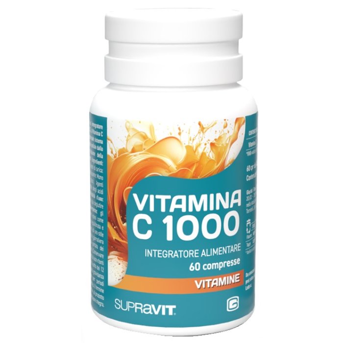 Supravit Vitamina C 1000 mg Integratore in Compresse 60 Pezzi per Sistema Immunitario e Riduzione della Stanchezza