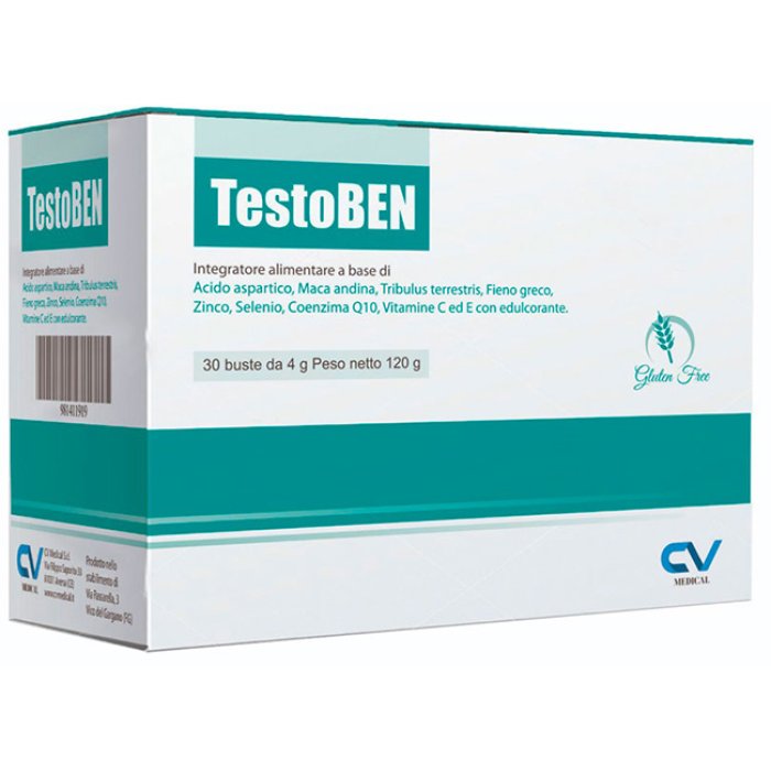 Testoben Integratore 30 Bustine – Benessere Maschile, Vitalità e Tono Fisico