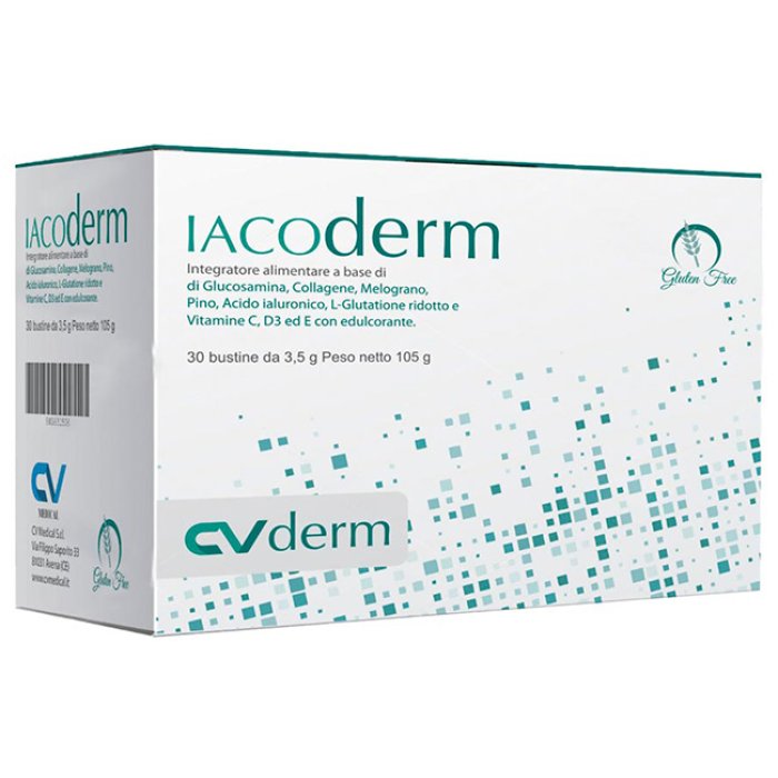 IACOderm Integratore con Glucosamina, Collagene e Melograno per la Salute della Pelle 30 bustine 