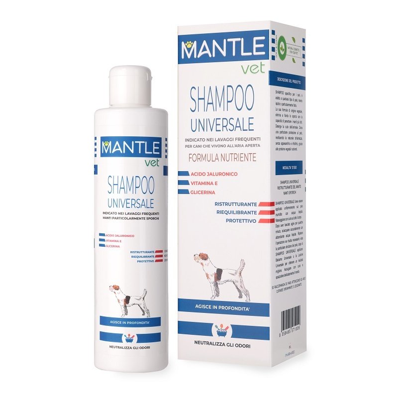 Mantle Vet shampoo universale 250 ml - shampoo delicato per lavaggi frequenti del cane