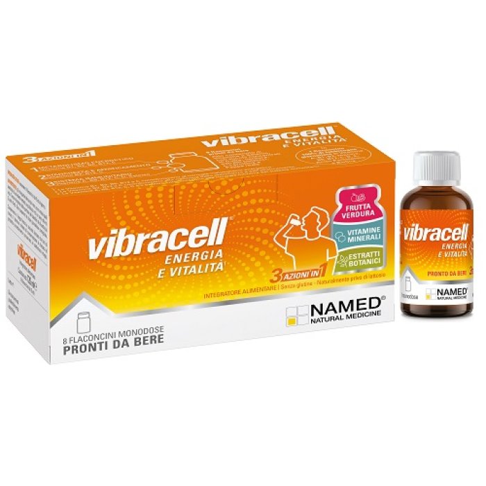 Vibracell integratore multivitaminico energia e vitalità 8 flaconcini 120 ml