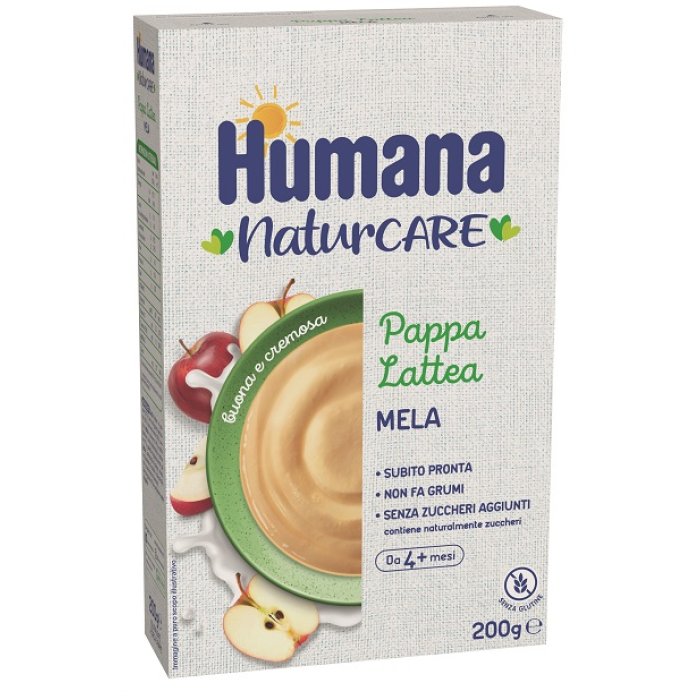 Humana pappa lattea mela 200 g - crema di cereali e mela per lo svezzamento