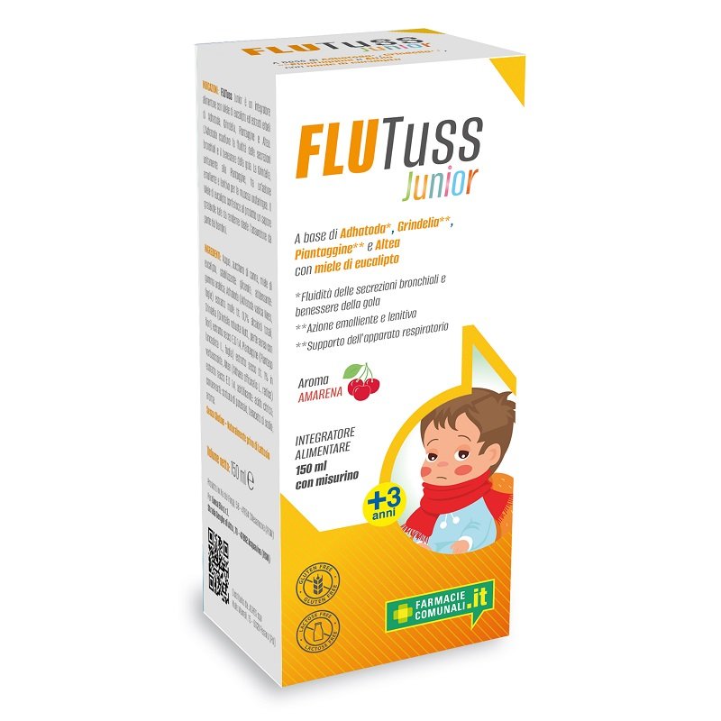 Flurespiro Junior Sciroppo 150 ml per Bambini – Sollievo da Tosse, Raffreddore e Naso Chiuso