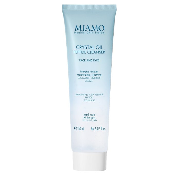 Miamo Total Care - Crystal Oil Peptide Cleanser Struccante Idratante Lenitivo Detergente Viso e Occhi, 150ml