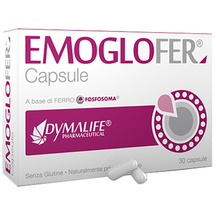 Emoglofer 30 Capsule Integratore di Ferro Acido Folico Vitamine C e B12 per Carenza di Ferro e Anemia