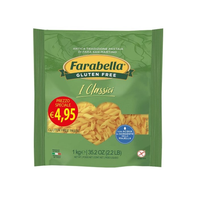 Farabella Pasta Penne Senza Glutine 1 Kg per Ristorazione e Distribuzione Alimentare – Penne di Mais e Riso Ideali per Celiaci