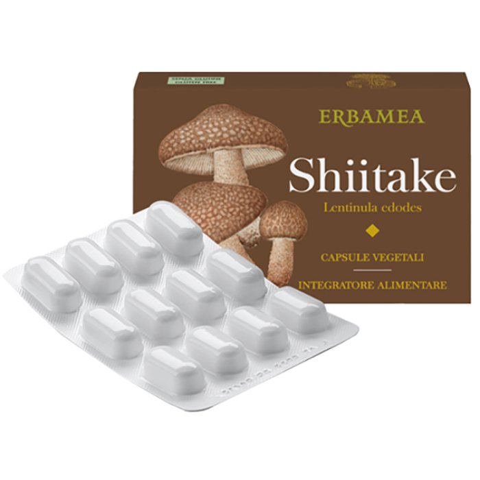 Shitake 24 capsule vegetali Erbamea - integratore a base di fungo Shiitake