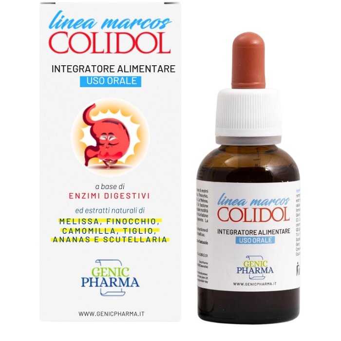 Colidol Genic Gocce Orali 30 Millilitri Integratore Alimentare a Base di Estratti Vegetali per il Benessere Gastrointestinale