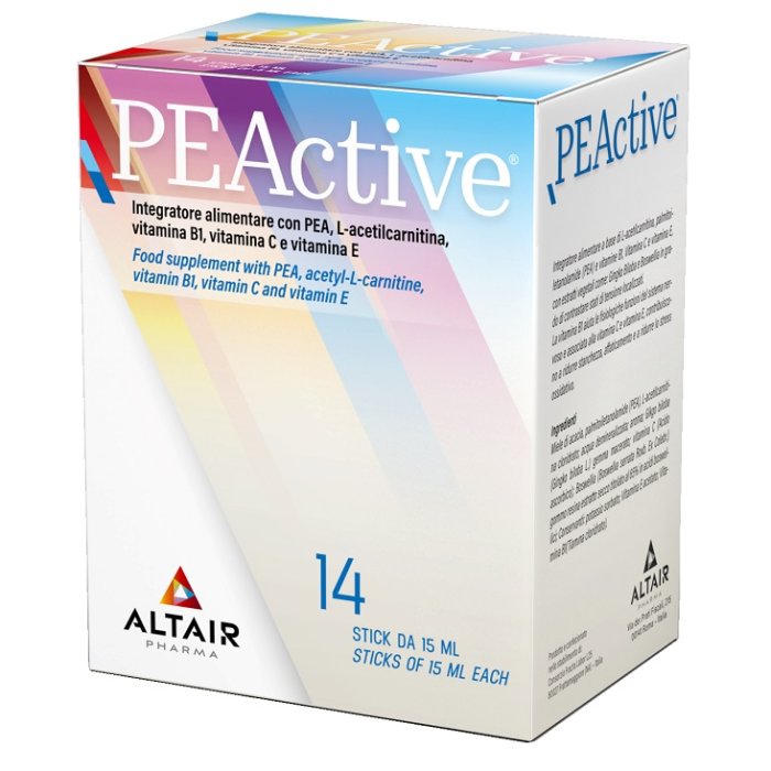 Peactive 14 Stick 15 ml Integratore Alimentare in Stick Liquido con Vitamine per Energia e Benessere Quotidiano