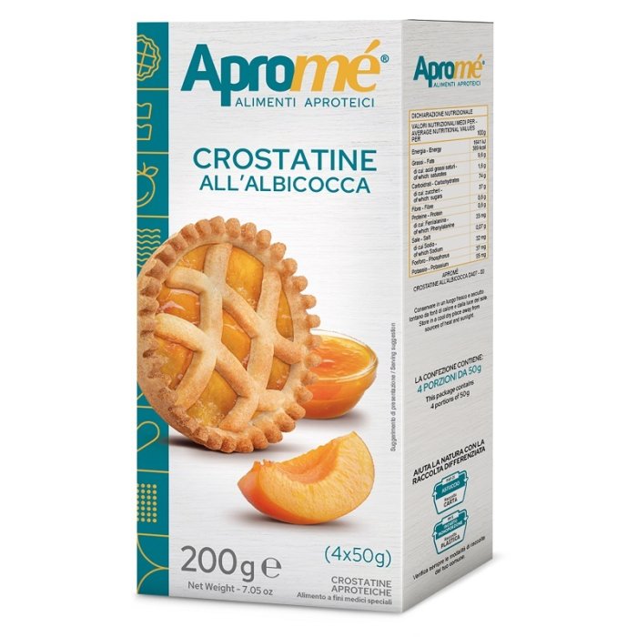 Aprome crostatine albicocca 4x50 g - crostatine allalbicocca