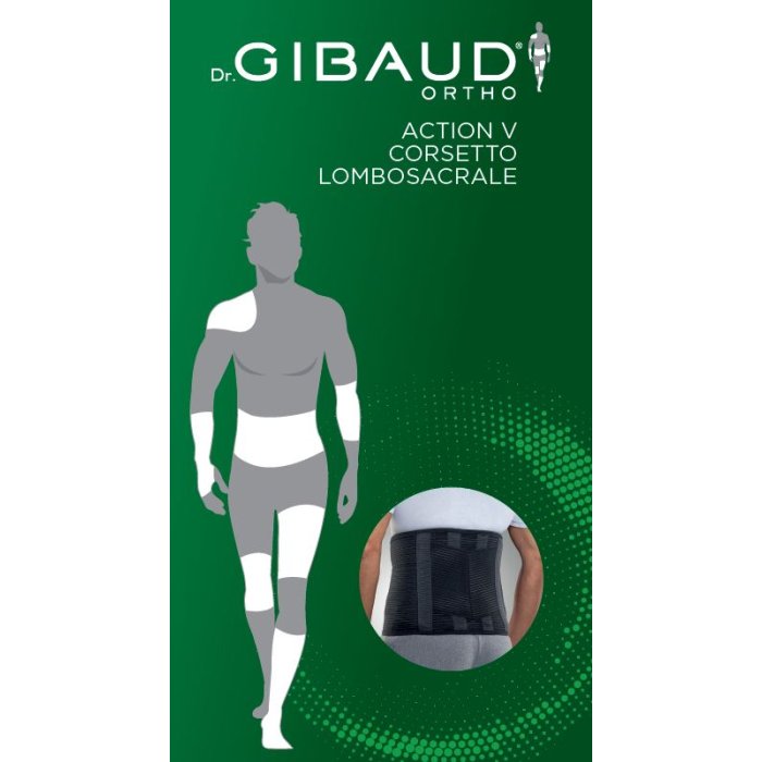 Gibaud corsetto lombosacrale gibaud ortho action v 2 nero 
