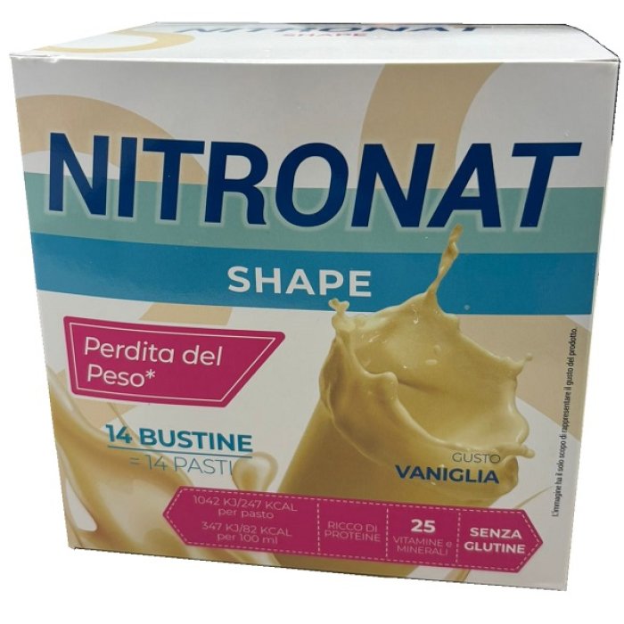 Nitronat Shape vaniglia 14 bustine - sostitutivo pasto dimagrante gusto vaniglia