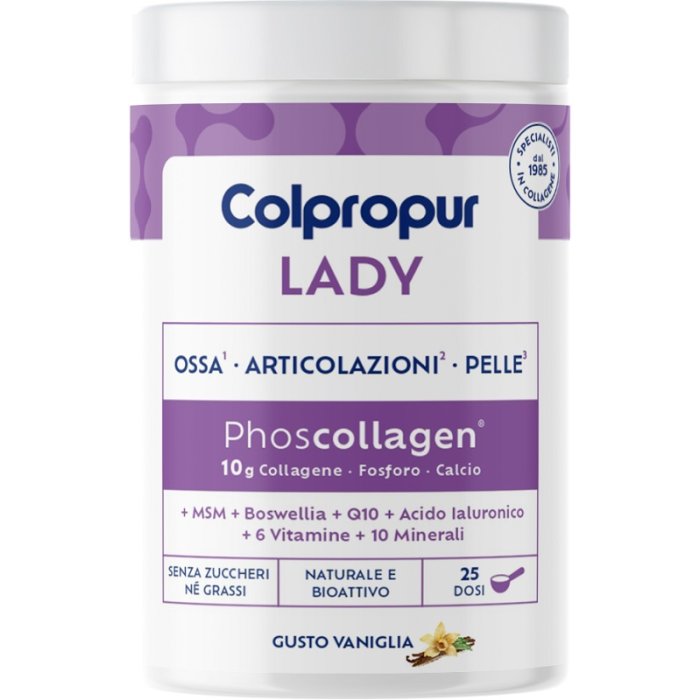Colpropur Lady gusto vaniglia 332,5 g - collagene idrolizzato per ossa, articolazioni e pelle