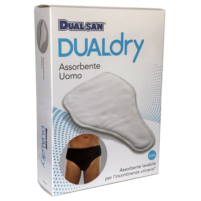 Dualdry Assorbente Uomo Lavabile e Riutilizzabile per Perdite Urinarie - 1 Pezzo