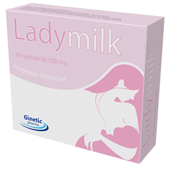 Ladymilk Integratore in Capsule 500 mg per Allattamento e Benessere della Mamma – Confezione da 30 Capsule