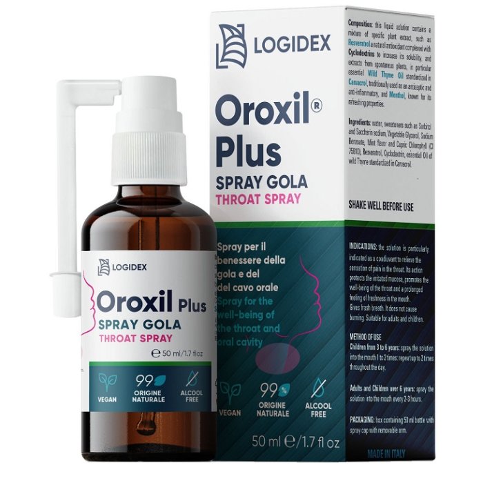 Oroxil Plus Spray Gola 50 ml - spray lenitivo per gola irritata e arrossata
