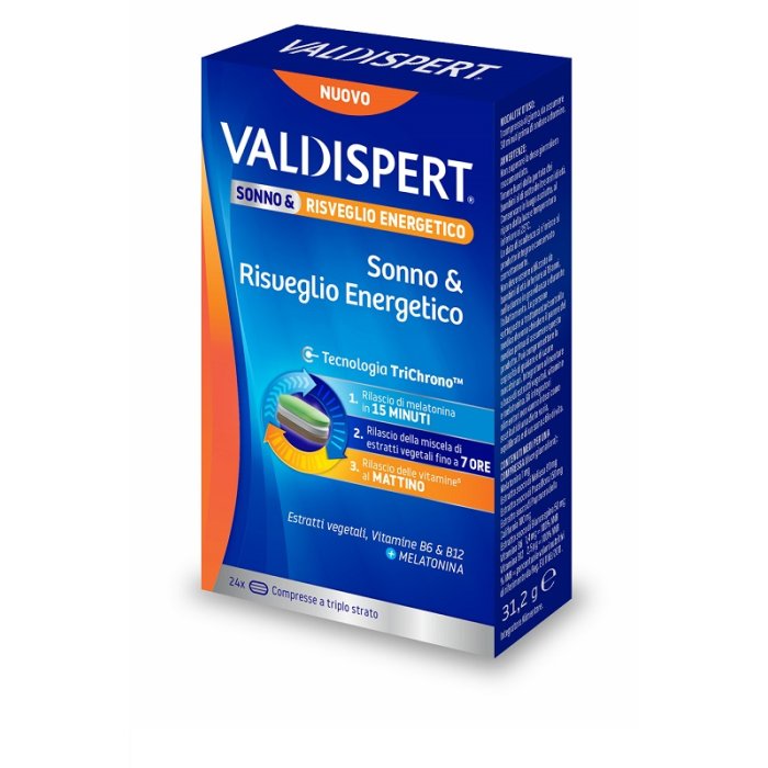 Valdispert Sonno & Risveglio Ene Integratore per il Sonno con Melatonina e Valeriana