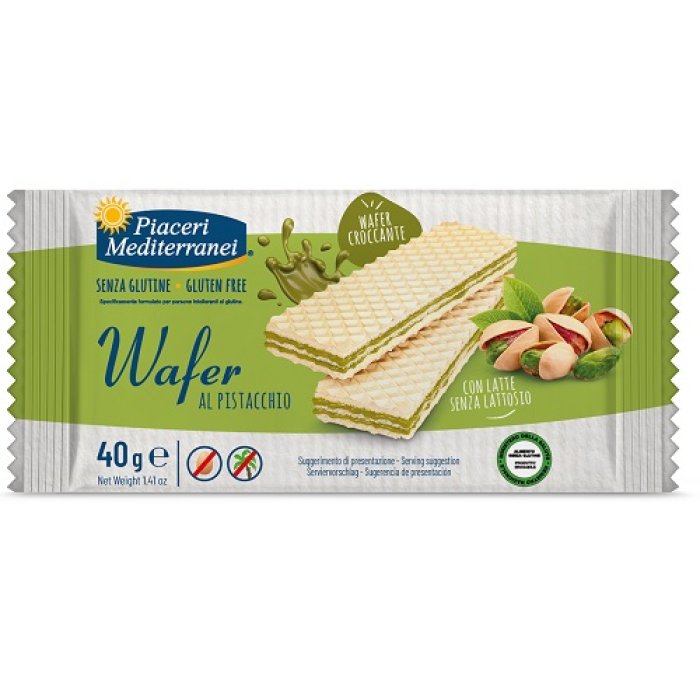 Piaceri Mediterranei wafer pistacchio 40 g senza glutine - wafer ripieni al pistacchio