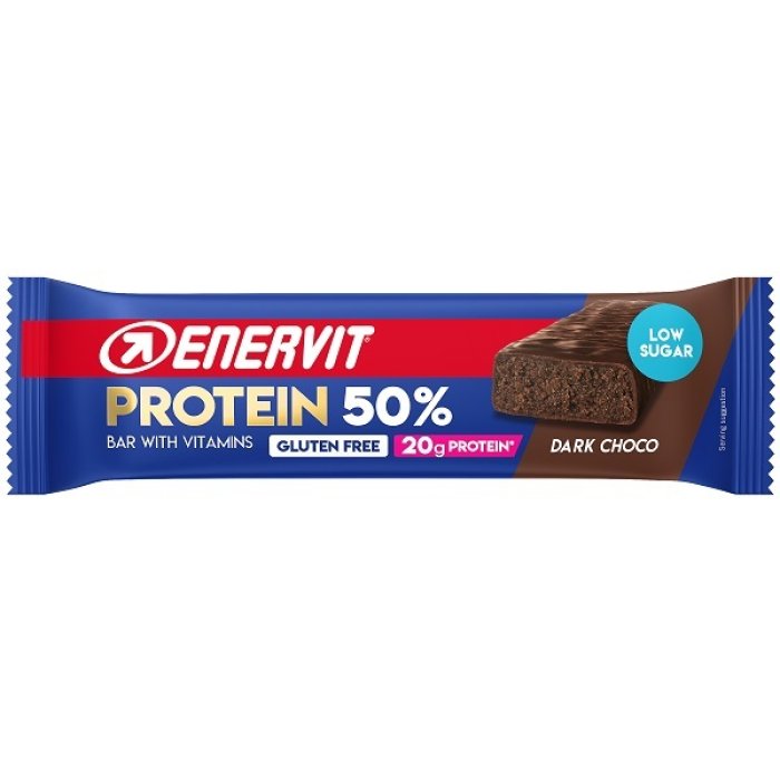 Enervit Protein 50% barretta proteica low sugar gusto dark-choco 40 grammi