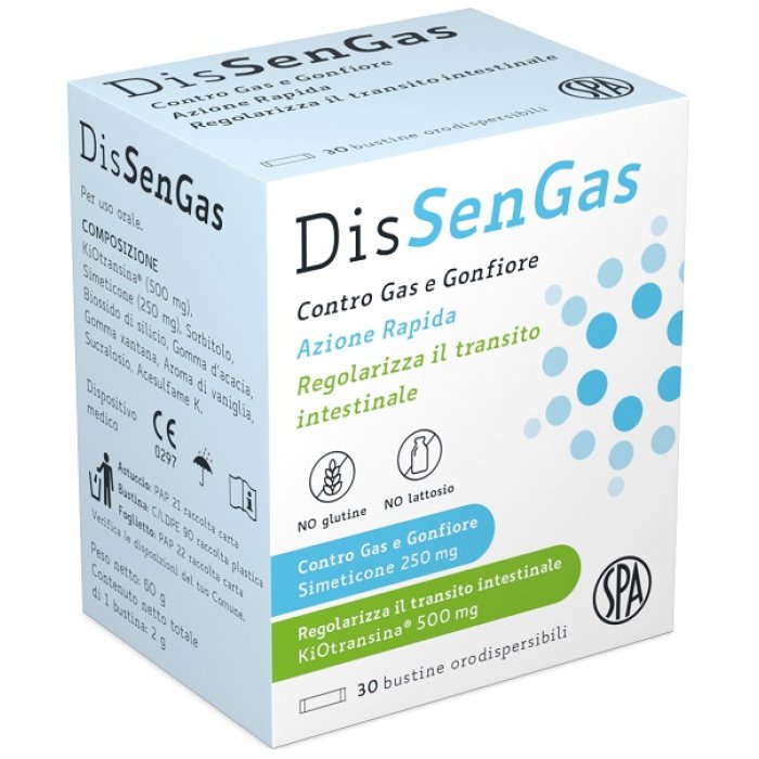 SPA Dissen Gas contro Gas e Gonfiore Transito Intestinale 30 Bustine Orodispersibili