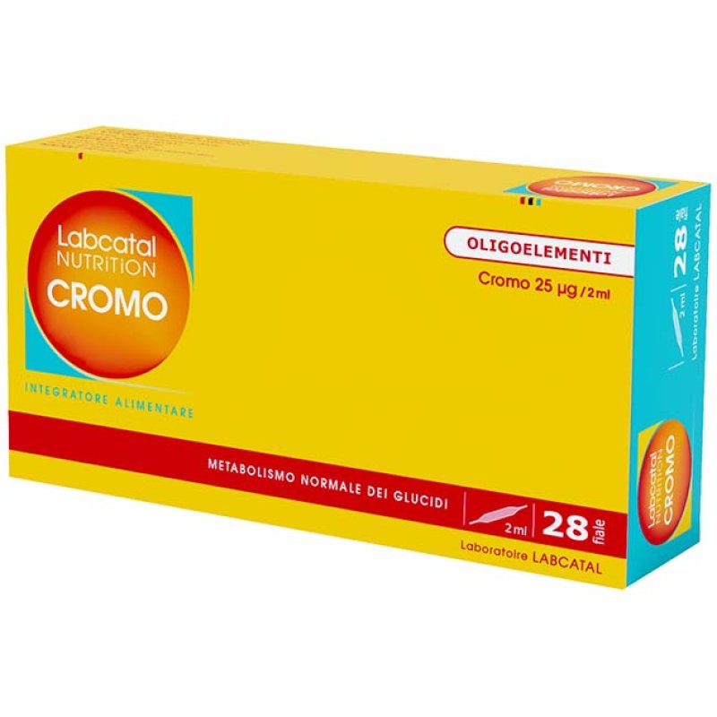 Labcatal Cromo 28 fiale da 2 millilitri integratore di oligoelemento cromo per il metabolismo di zuccheri e grassi