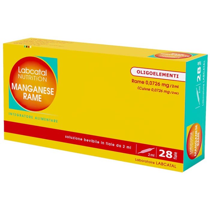 Labcatal Nutrition Mn/Cu 28 fiale - preparato a base di manganese e rame per difese immunitarie e metabolismo energetico
