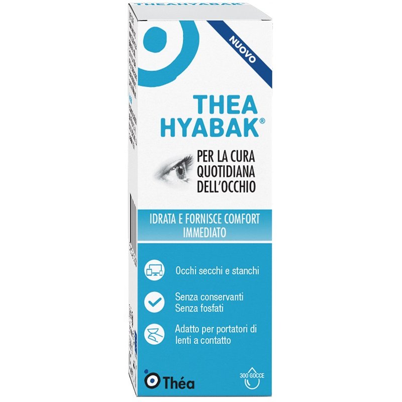 Thea Theahyabak Soluzione Oftalmica per Occhi Secchi e Lenti a Contatto 10 ml