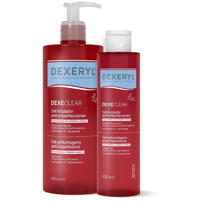 Dexeryl Dexeclear Gel Schiumogeno Anti-imperfezioni 200 ml Per Pelle Grassa e Acneica