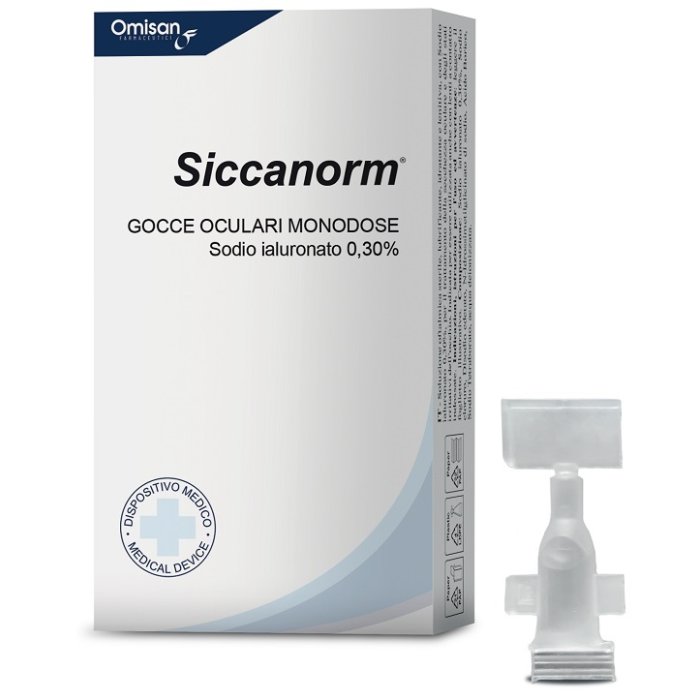 Siccanorm Collirio Lubrificante per Secchezza Oculare, 20 Fiale Monodose da 0,33 Millilitri for Dry Eye Relief and Protection of the Ocular Surface