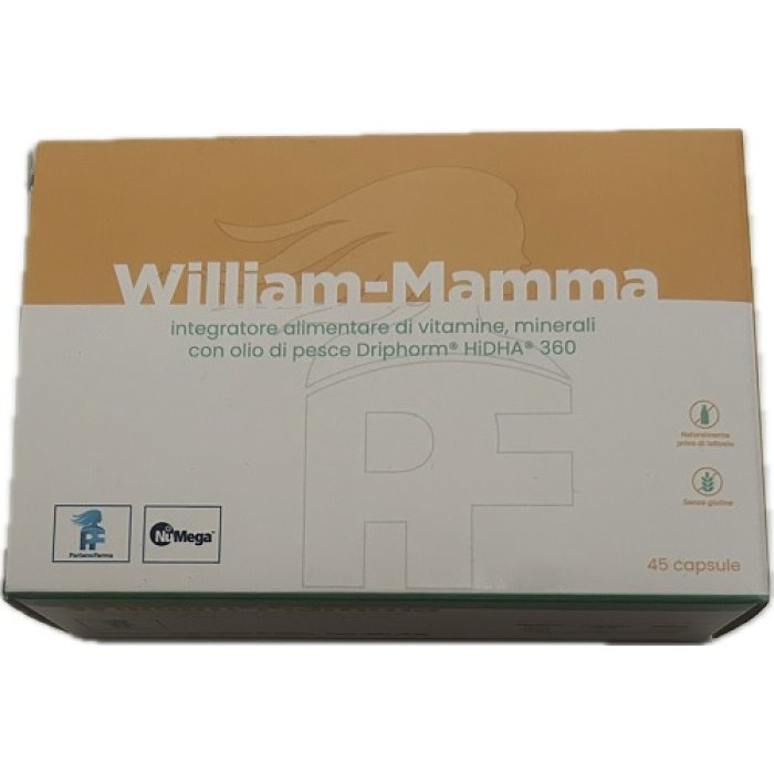 William Mamma Integratore Multivitaminico per Donna in Gravidanza e Allattamento 45 Capsule