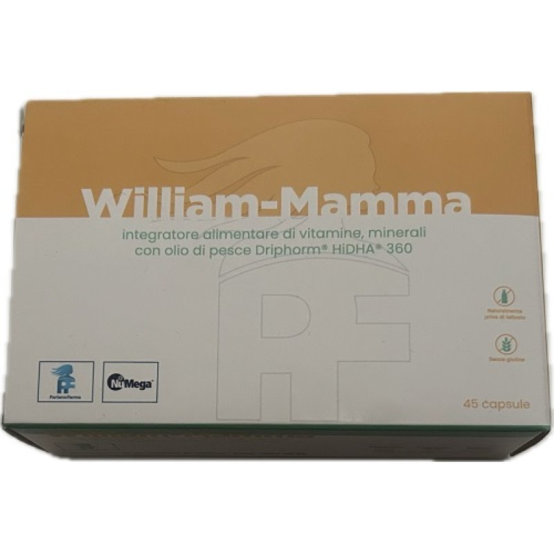 William Mamma Integratore Multivitaminico per Donna in Gravidanza e Allattamento 45 Capsule
