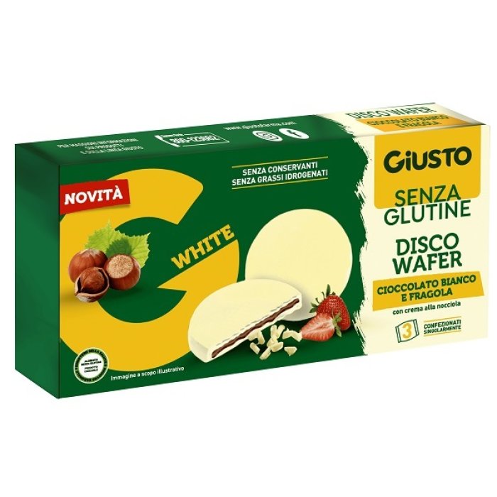 Giusto senza glutine Disco Wafer bianco fragola - wafer senza glutine bianco e fragola