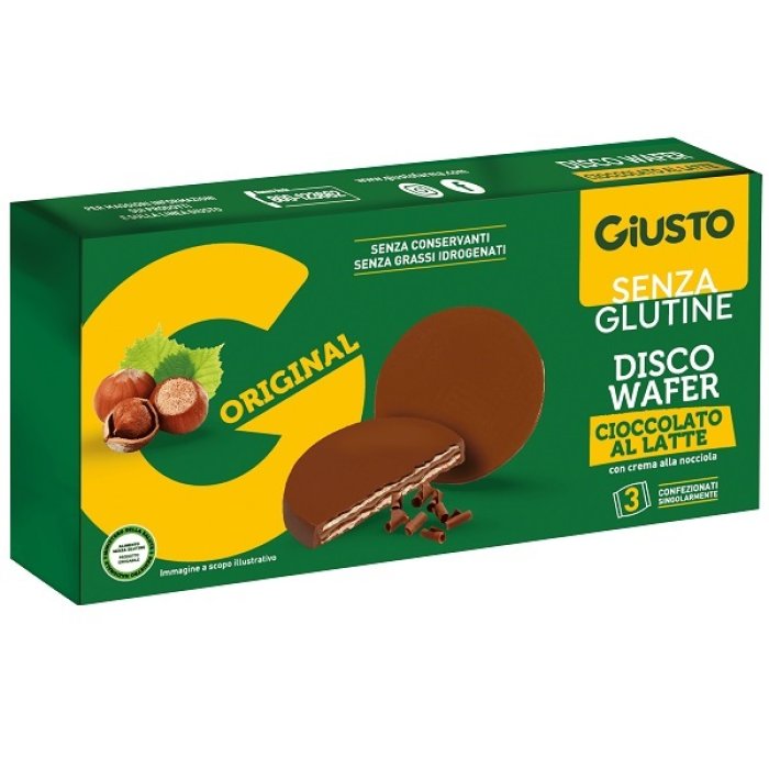 Giusto Senza Glutine Disco Wafer 3x24 g Biscotti Wafer Croccanti Senza Glutine