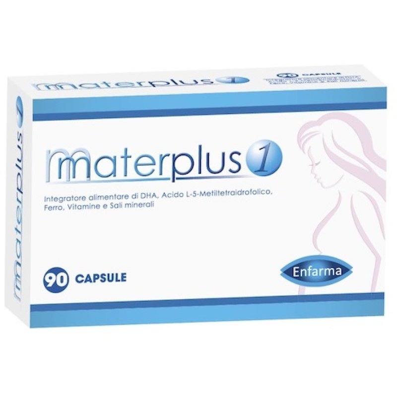 Materplus 1 90 capsule - integratore gravidanza primo trimestre con vitamine e minerali