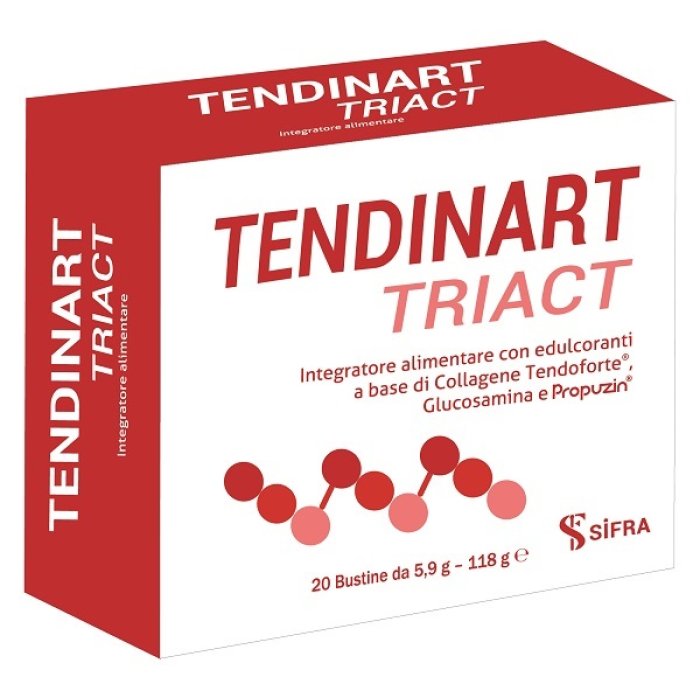 Tendinart Triact Integratore Alimentare per Tendini e Articolazioni con Collagene e Vitamina C 20 Bustine