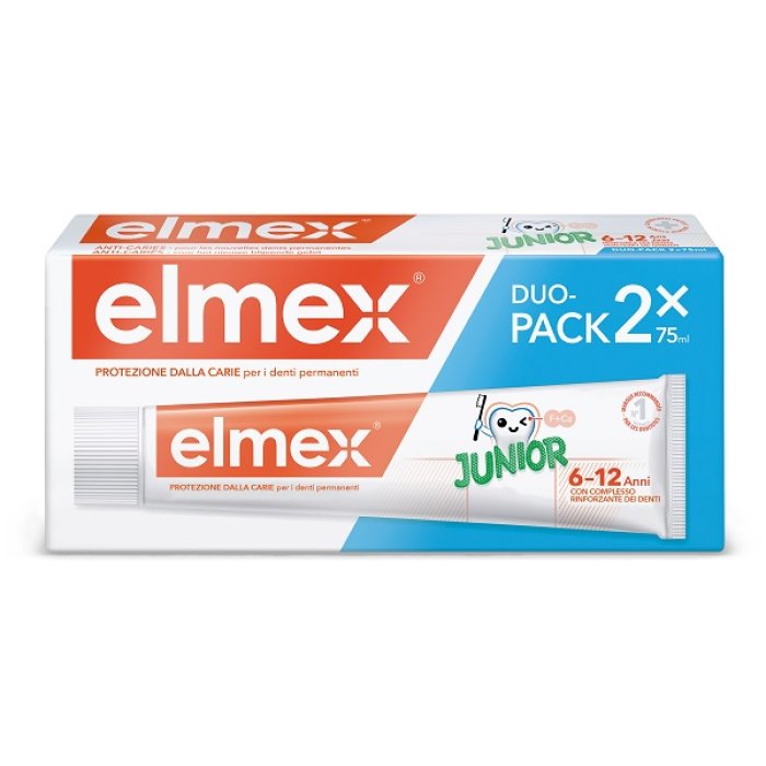 Elmex Junior 6-12 anni dentifricio per bambini duopack 2 x 75ml