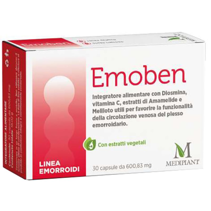 Emoben 30 Capsule Integratore Alimentare per Benessere Emotivo, Rilassamento e Equilibrio dell’Umore