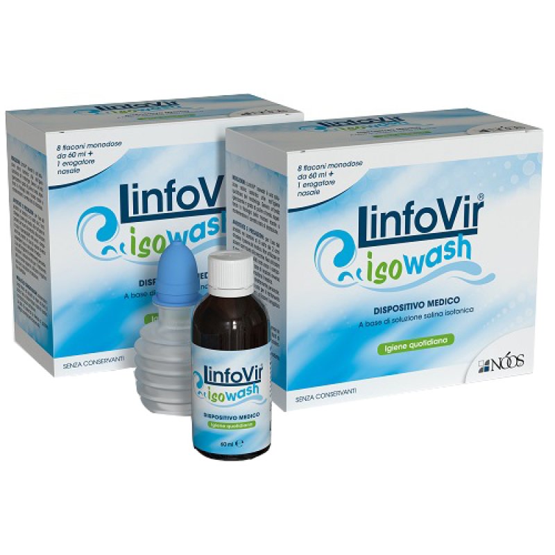 Linfovir Isowash Soluzione Isotonica 2 astucci - lavaggi nasali per igiene quotidiana