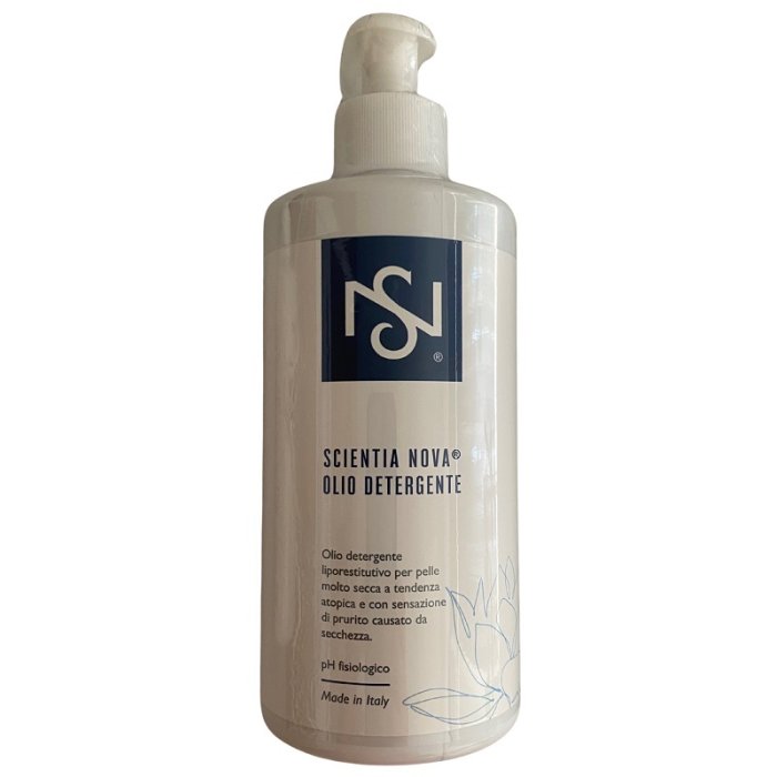 Scientia Nova Olio Detergente 400 ml – Detergente Delicato Corpo e Viso per Pelli Sensibili e Secche