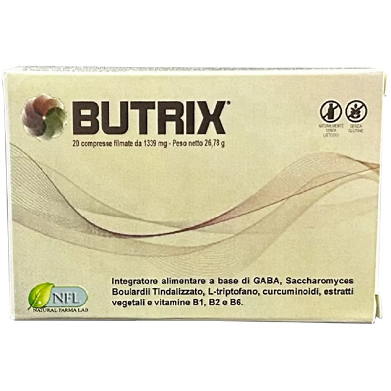 Butrix 20 Compresse Integratore Alimentare per Benessere Intestinale e Funzione del Colon Butrix 20 Compresse Integratore Alimentare per Benessere Intestinale e Funzione del Colon